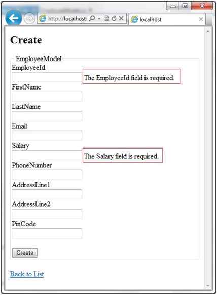 Data Annotation In Asp Net Mvc